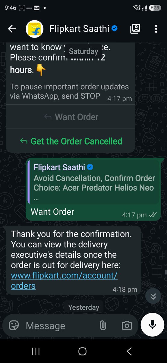 Gulrez1986's tweet photo. @flipkartsupport @Flipkart I am being kept in an endless loop. I'm sharing the call recording so people can judge for themselves how this complaint has been handled. https://t.co/nAibPxshXf