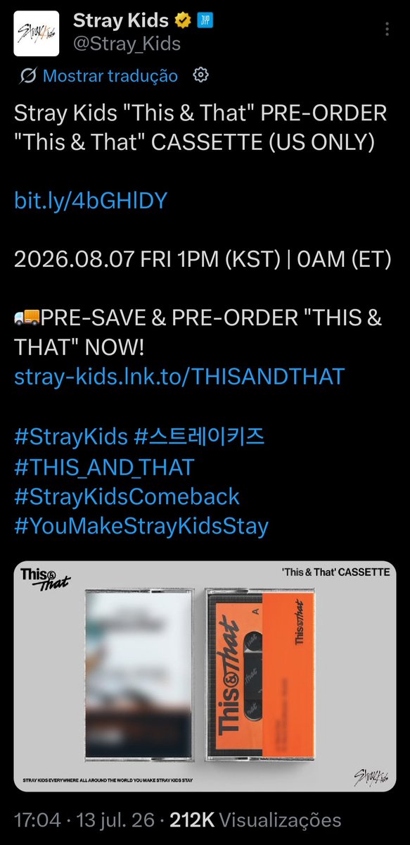 FilipaBarbosa7's tweet photo. This is so unfair

Wasn't it enough that the signed albums were already US exclusive? Where is "Stray Kids everywhere all around the world"?

#straykids https://t.co/hQPswTb6No