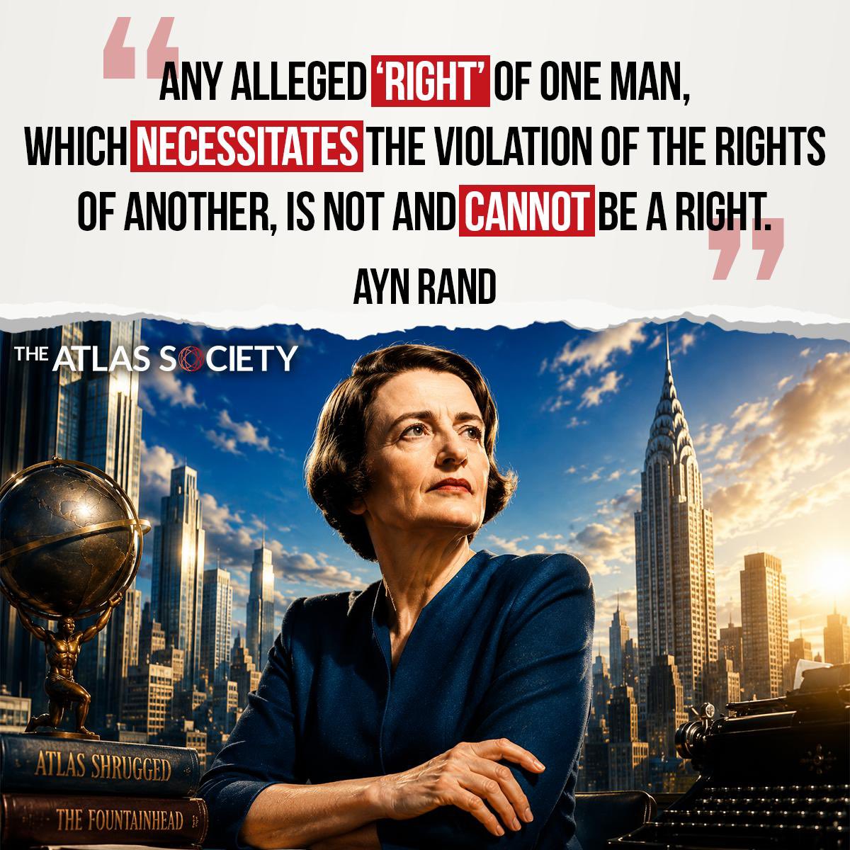 TheAtlasSociety's tweet photo. Rights: Leave people alone.
Entitlements: Make someone else pay. https://t.co/fEcaF3zt14