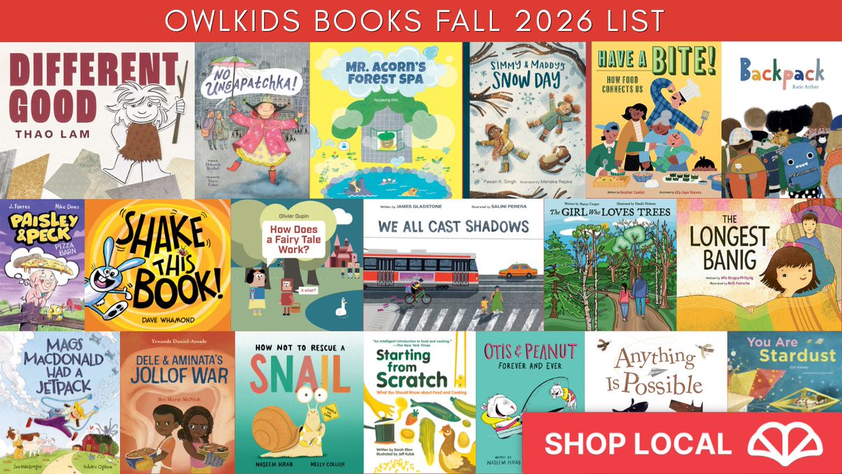 owlkids's tweet photo. Our Fall 2026 books are available for pre-order at your local bookstore!

Browse some of our new and upcoming titles ❤️🔗

https://t.co/OSk3uXbqpC

#IndependentBooksellers #IndieBookstores #Indies #CIBD #NewBooks #PictureBooks #Gifts #BookGifts #ShopLocal https://t.co/wTtpt67IWZ