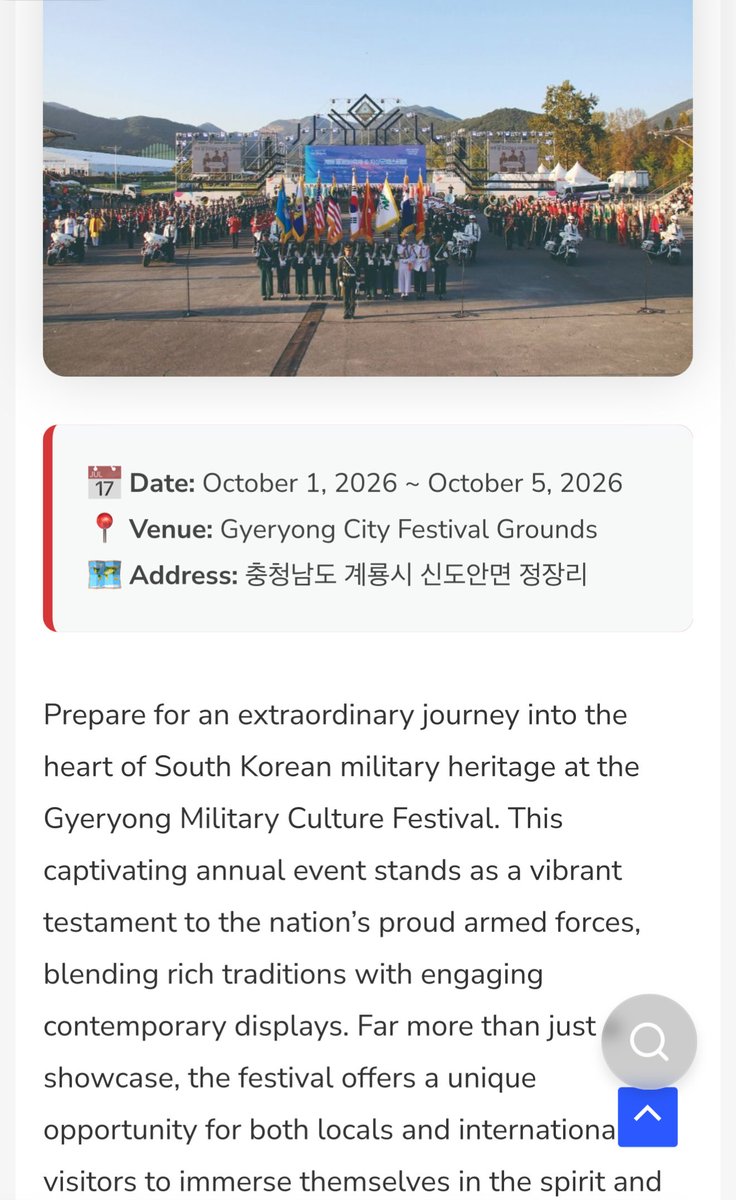 momo_chan85's tweet photo. For any iflowd thinking of going to see Daniel perform, or want to learn more, there’s this brief overview of the Gyeryong Military Culture Festival 

https://t.co/WjdRhH96tI https://t.co/wdpFYFv2sJ