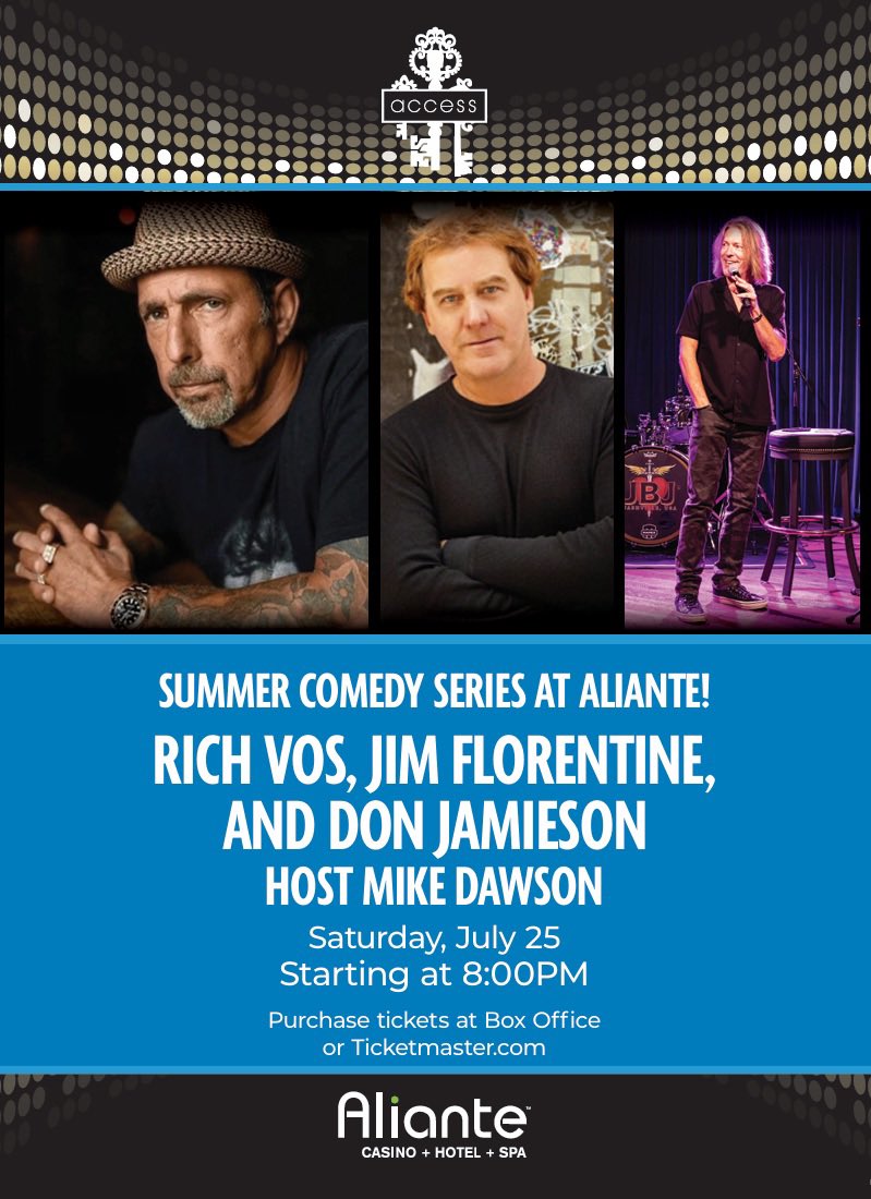 realdonjamieson's tweet photo. Vegas! If there’s one comedy show on July 25 with 3 guys from NJ to see… https://t.co/Kfe2CVpa3U