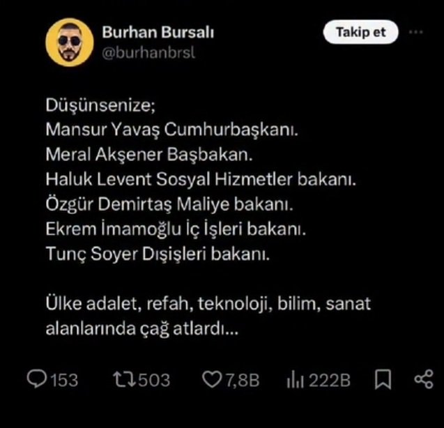 kmlbircan551's tweet photo. Solcuların 2023 'teki  hayalleri 😀😀😀 https://t.co/wLCvgdFegR
