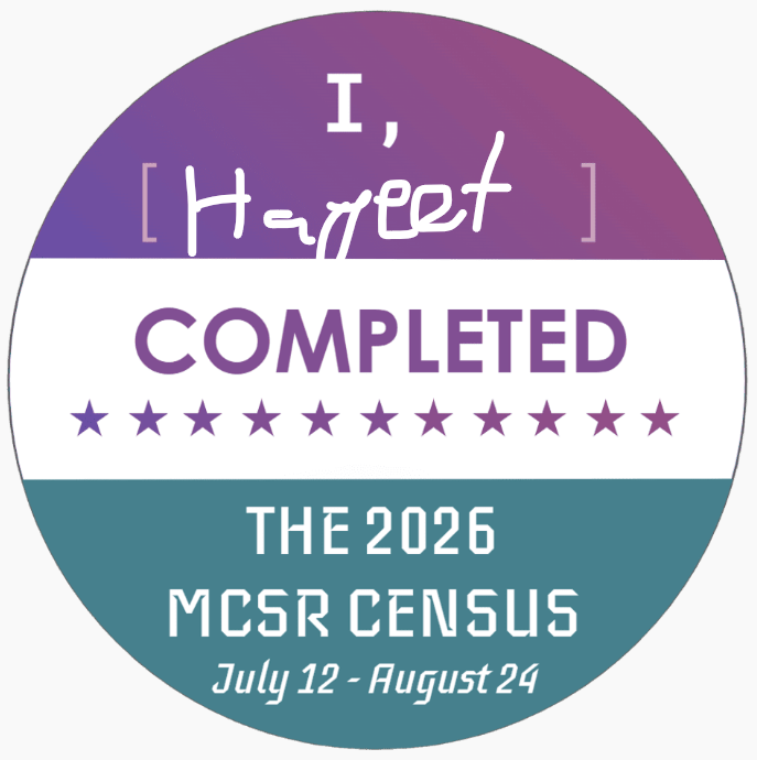 HayeitN's tweet photo. mcsr census yay https://t.co/YTc1ox3PTI