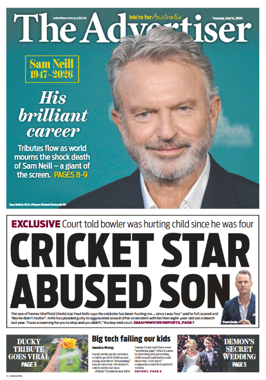 theTiser's tweet photo. The front page of today’s Advertiser 🗞️
Read it here 👉 https://t.co/NNxdOUJ4EG https://t.co/LEF35YVohd