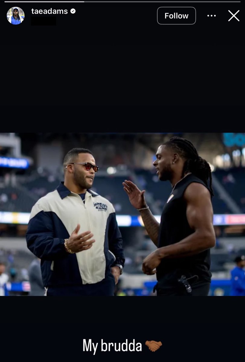 MySportsUpdate's tweet photo. #Rams WR Davante Adams on IG: https://t.co/CeZYg9YQXj
