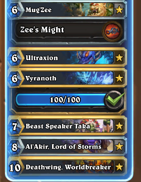 xPubbless's tweet photo. As an extra, this Minion Shaman was ok-ish. But Vyranoth on double Battlecry is the stuff of dreams. Memes, I mean. Did I say memes? https://t.co/Vsb88cxp1t