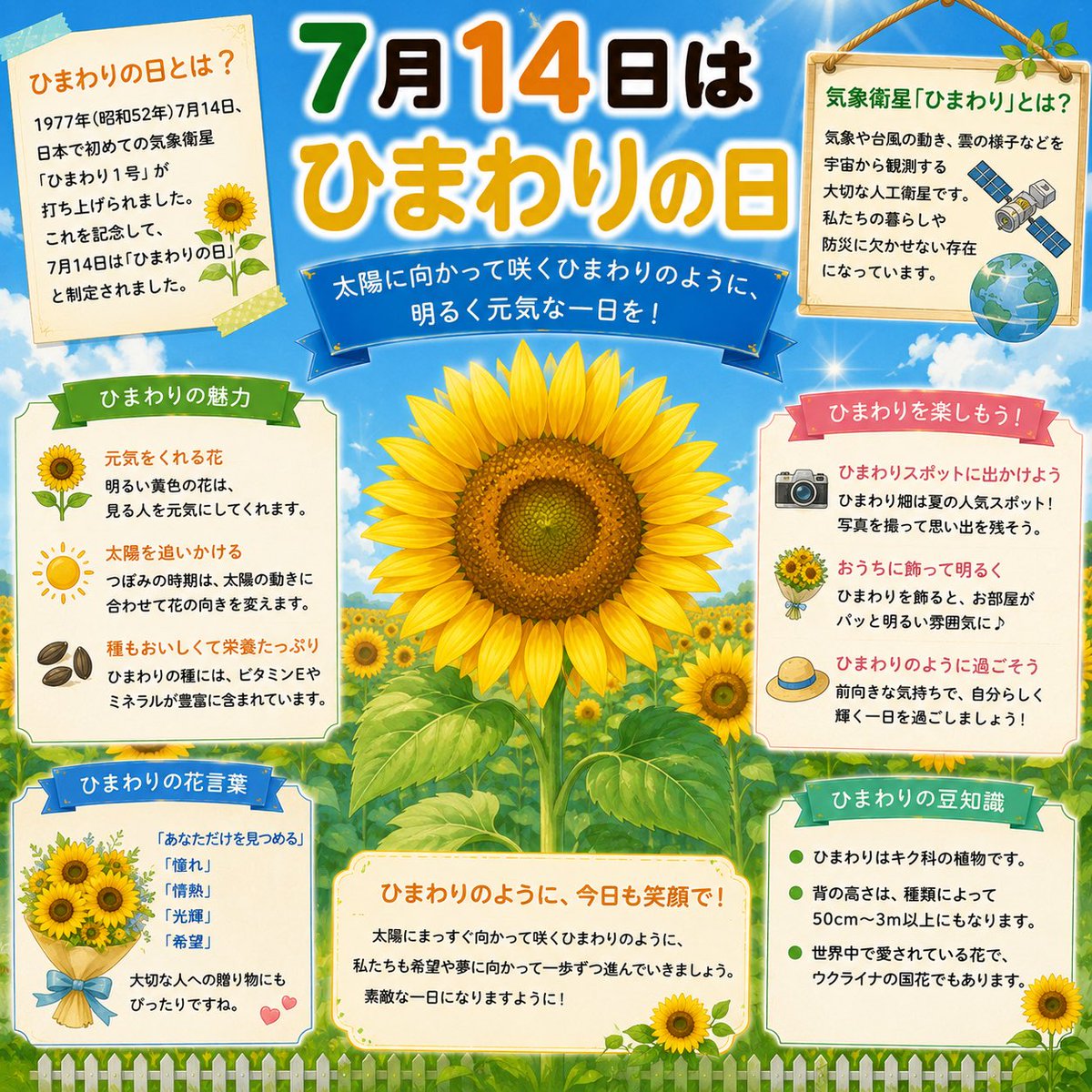 おはようございます☀️𓂃⟡.· 令和8年7月14日 火曜日🌈🌿 ⠀ 今日は