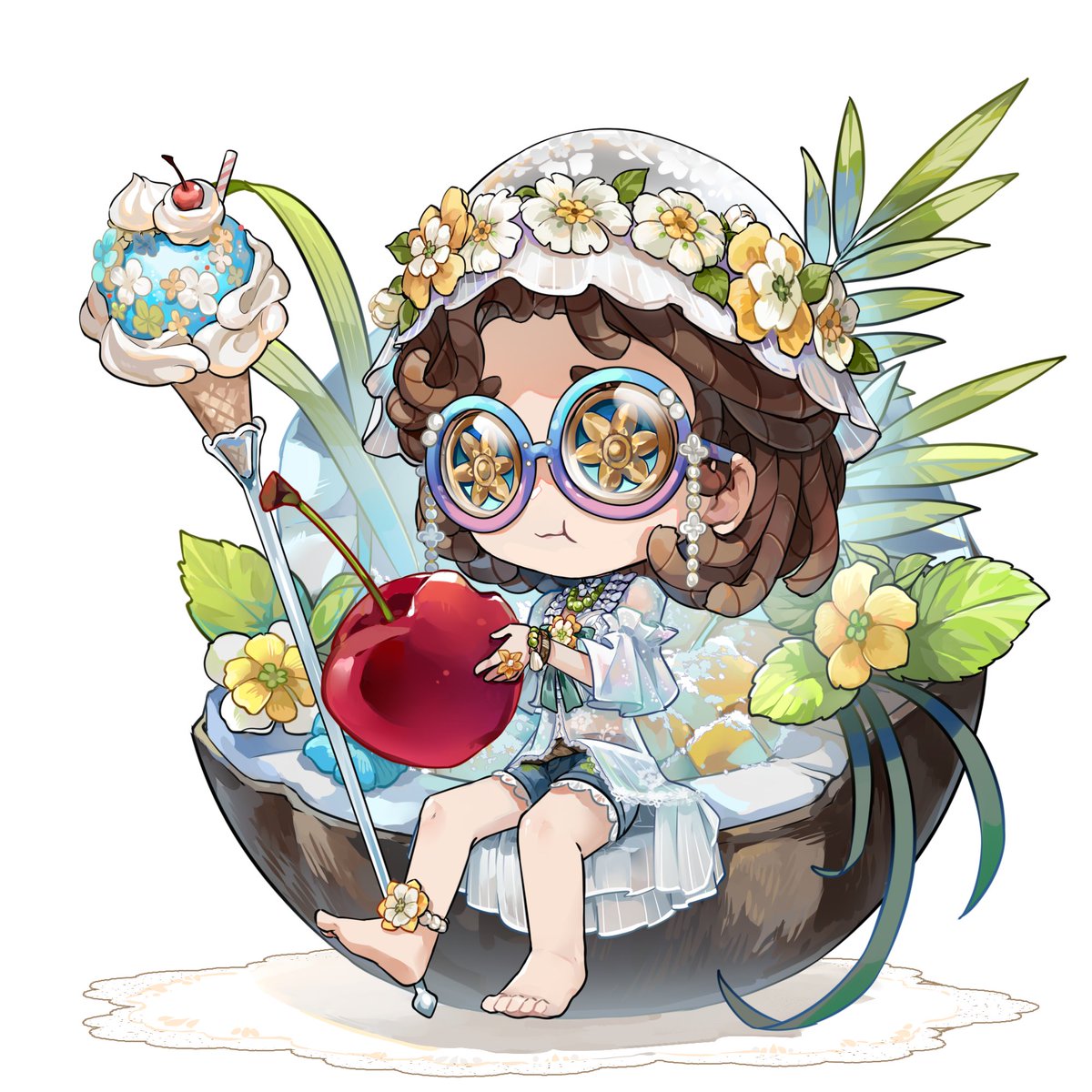 idvlogic's tweet photo. [ Official Chibi Art ]

2026 Summer Vacation Shop Packages
▸ The Mind's Eye S-Tier Costume – Coastal Ease
▸ Naiad S-Tier Costume – Citrus Summer https://t.co/hR8CC3yZvv