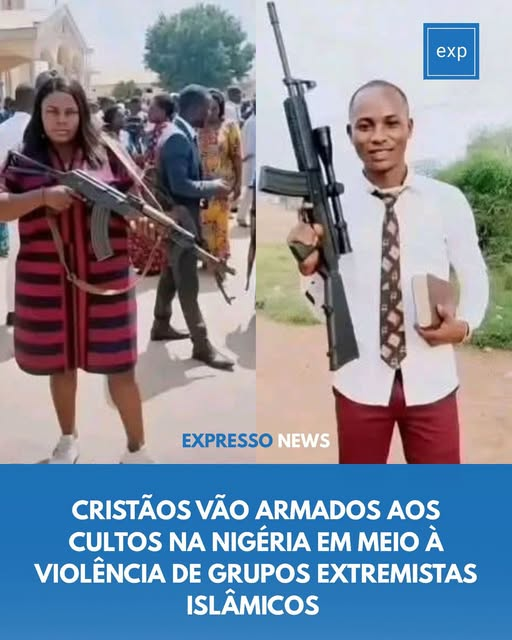 SensoCrtico1's tweet photo. Cristãos vão armados aos cultos na Nigéria em meio à violência de grupos extremistas Islâmicos 

A realidade enfrentada por muitas comunidades cristãs na Nigéria tem chamado a atenção do mundo. Em regiões marcadas por ataques frequentes de grupos extremistas, alguns fiéis passaram a comparecer aos cultos portando armas de fogo, como fuzis e metralhadoras, em uma tentativa de proteger suas famílias e suas igrejas durante as celebrações religiosas.

Nos últimos anos, ataques atribuídos a grupos jihadistas, como Boko Haram e uma ramificação do chamado Estado Islâmico na África Ocidental (ISWAP), além de outros grupos armados que atuam em diferentes regiões do país, resultaram na morte de milhares de pessoas, incluindo líderes religiosos e fiéis cristãos. Igrejas foram incendiadas, comunidades inteiras foram deslocadas e diversas celebrações religiosas acabaram interrompidas por ações violentas.

Diante desse cenário, algumas igrejas passaram a reforçar a segurança, contando com equipes de vigilância e, em certos casos, com fiéis armados para tentar impedir novos ataques. A prática é vista por muitos como uma medida extrema de autodefesa em locais onde a presença das forças de segurança é limitada.

O tema também levanta um debate moral e religioso. Na tradição cristã, a vida humana é considerada um valor fundamental, e muitas denominações entendem que a legítima defesa pode ser moralmente aceitável quando o objetivo é proteger vidas inocentes diante de uma agressão injusta. Ao mesmo tempo, líderes religiosos destacam que o uso da força deve ser um último recurso e que a busca pela paz continua sendo um princípio central da fé cristã.

Organizações internacionais de direitos humanos e de liberdade religiosa seguem alertando para a grave crise de segurança na Nigéria e pedem maior proteção às comunidades vulneráveis, independentemente de sua religião. Enquanto isso, para muitos cristãos nigerianos, ir ao culto deixou de ser apenas um ato de fé e passou a exigir também medidas extraordinárias de proteção diante da ameaça constante da violência.