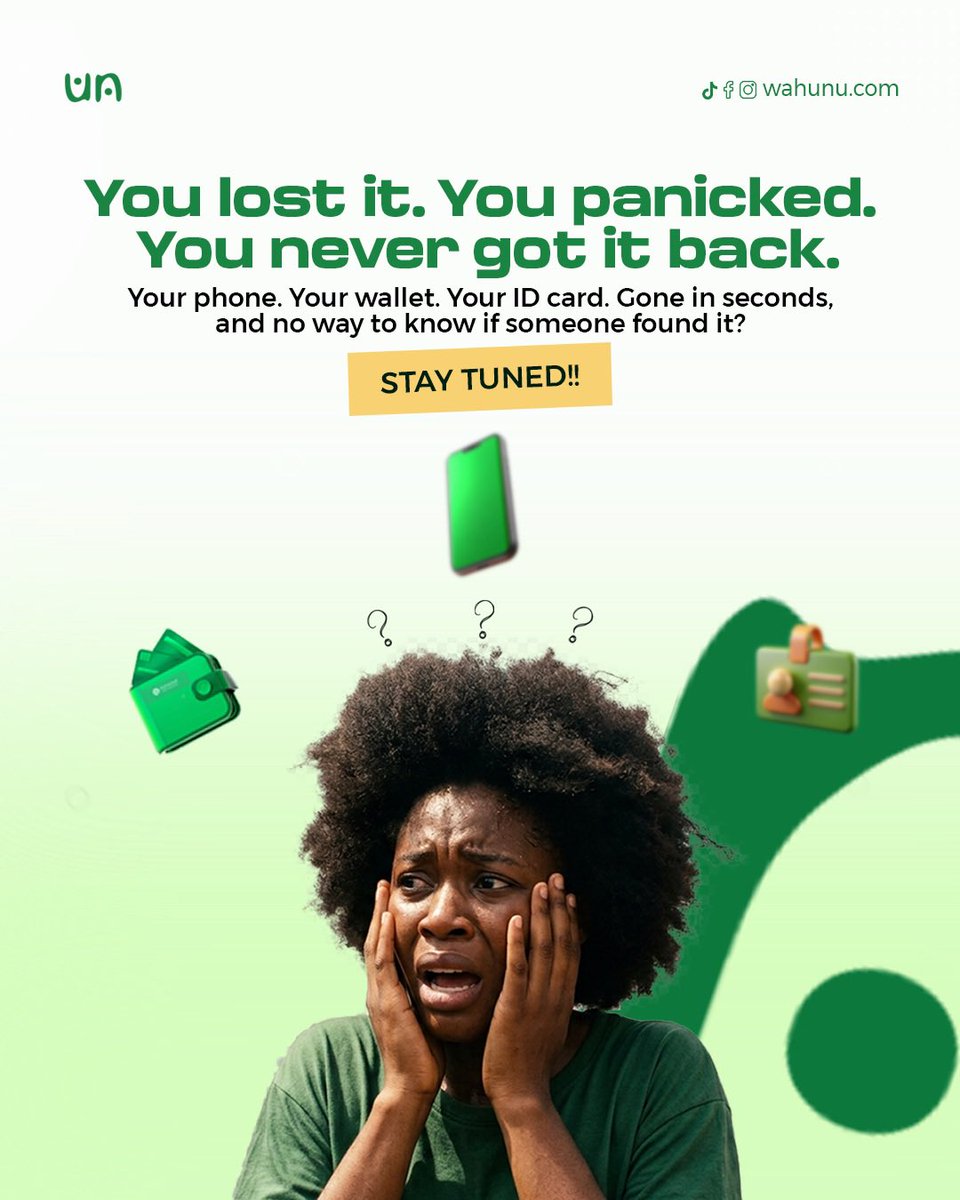 Wahunu's tweet photo. What if every honest person had one place to report found items?

That’s why we built Wahunu.

Lost something?
Found something?

Don’t post everywhere.

Post it once.

📲 Download Wahunu.

#Wahunu #LostAndFound #Africa https://t.co/RYDcOAHouu