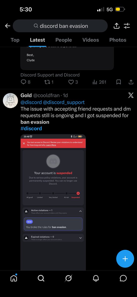 imshottyy's tweet photo. @discord_support @discord 

what’s the word on getting my account fixed, rather than ignoring me on this false ban? It’s a 2019 account with badges and nitro. Come on now. https://t.co/GOdBARWiFY