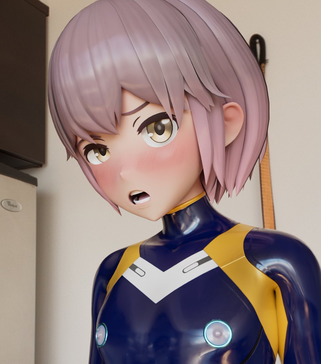 gumi11_gou's tweet photo. キャラのシェーディングはこんな感じのフィギュアっぽいのが好み
あと、舌を動かせるようになったよ
やったね https://t.co/E6tz4IztQi