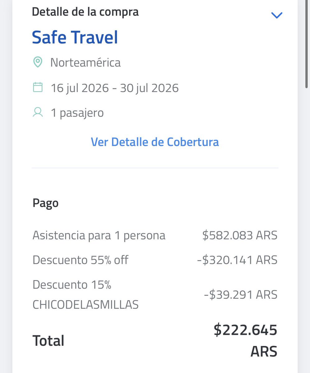 chicodlasmillas's tweet photo. 🚨SOLO POR HOY Y MAÑANA🚨

 Asistencia al viajero🚨

✅Assist 365 con hasta 80% off 🚨

✅Hasta 55% off

✅Más 15% extra Usando el código

CHICODELASMILLAS

✅Y ADEMÁS 12 cuotas sin interés o 10% extra pagando con transferencia 

Solo desde acá

https://t.co/RiqQe0JV6y https://t.co/0oz0NCdrLm