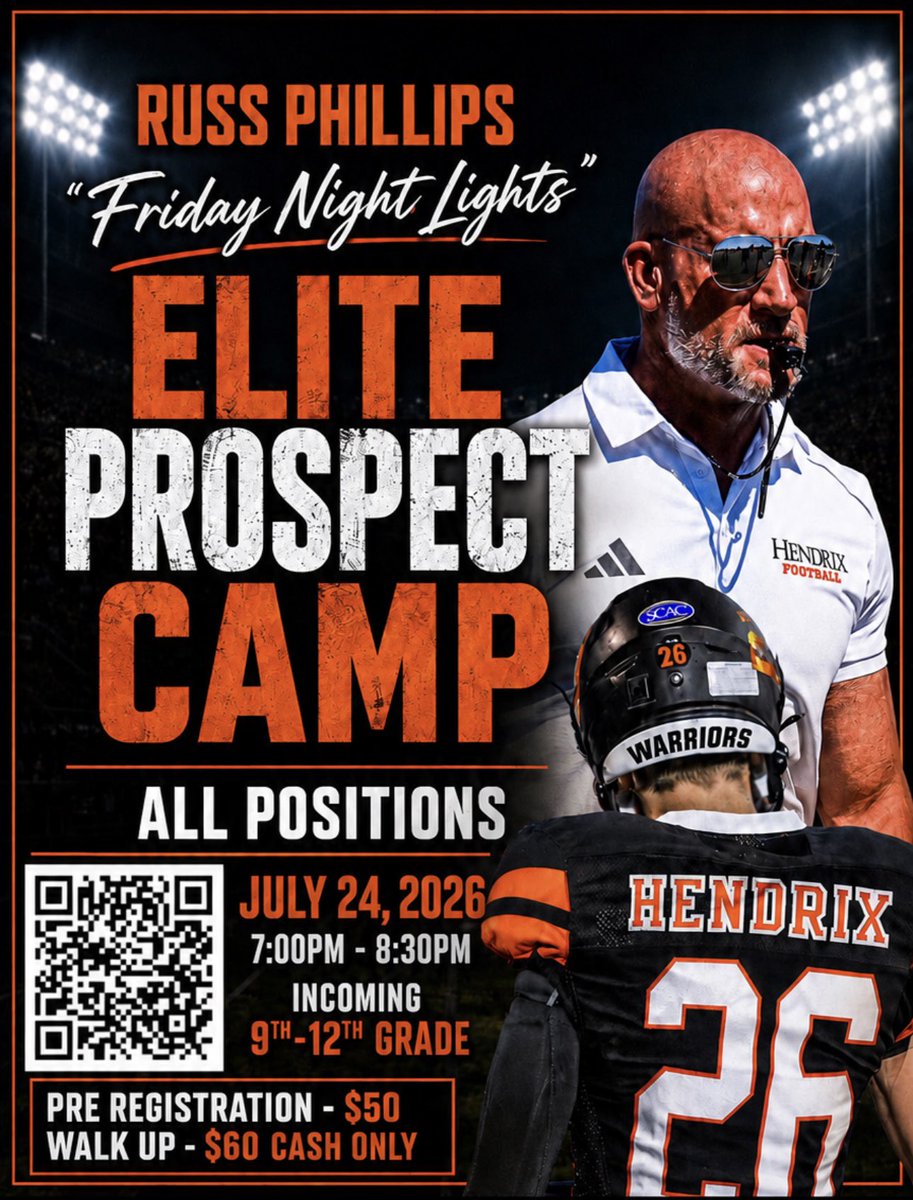 RussHeidiSLC's tweet photo. 11 Days Away‼️‼️‼️
🚨 Registration Open🚨
@HendrixFootball 

https://t.co/umUf2MHQh5 https://t.co/HXcJxQHjSy