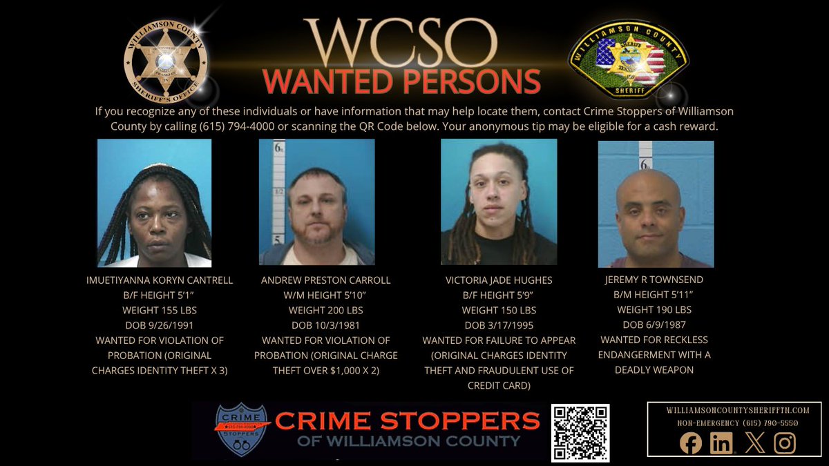 WCTN_CS's tweet photo. **UPDATED WANTED PERSONS**  🚨📷https://t.co/mXkNPAOZbx OR CALL 615-794-4000 TO SUBMIT AN ANONYMOUS TIP WITH A CALL TAKER. CASH REWARD FOR TIP LEADING TO ARREST https://t.co/VJTVuDQ3Ec