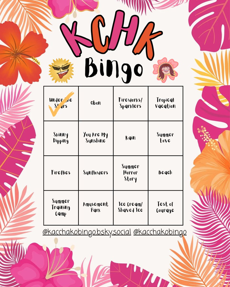 kacchakobingo's tweet photo. Team 5's first piece is here! ⭐Prompt: Under the Stars✨ #kchkbingo26 #kchk #kacchako 
💗Check out BcxSanson's artwork on bsky!🧡 https://t.co/253LqUskdk