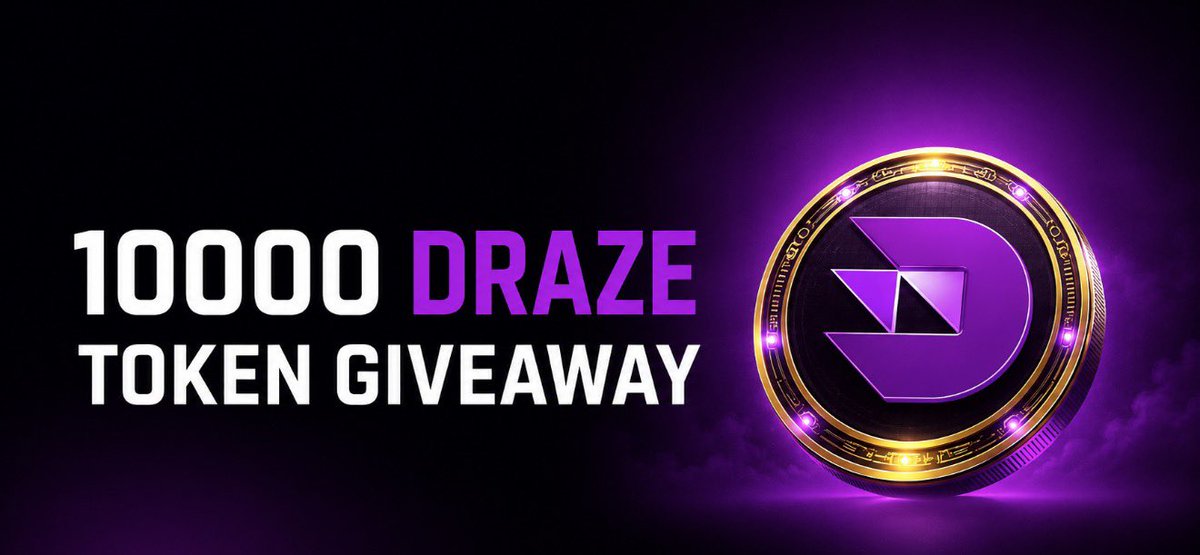 AirdropAchiever's tweet photo. 💰 10000 $DRAZE Tokens Giveaway💰

To enter complete all tasks to join-

1️⃣ FOLLOW @AirdropAchiever
@DrazeLab 
2️⃣ Repost Pin 📌 Post
3️⃣ Retweet 🔄+ Love 🩷

Reply with your wallet 👇

#Crypto #Airdrop #Giveaway https://t.co/QdrzS5ct8K