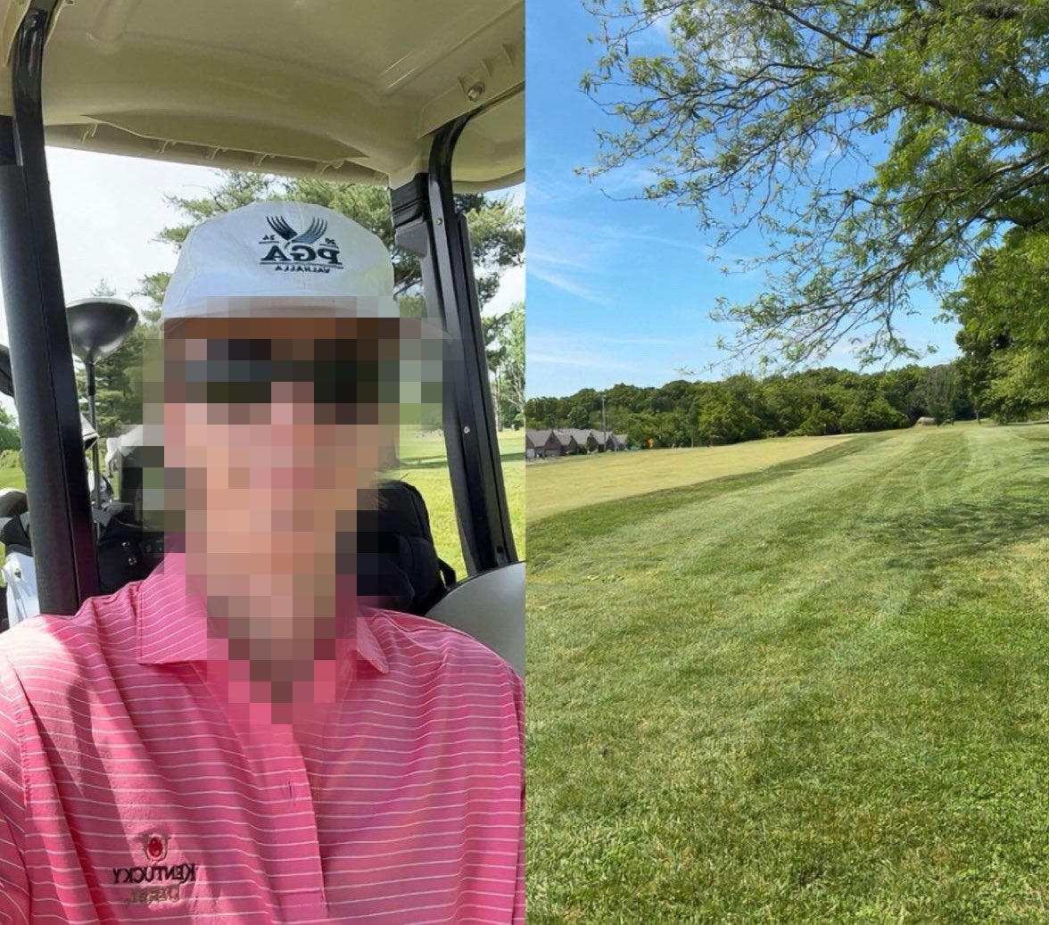 fakesoutherner1's tweet photo. Kentucky logo mogging the muni today https://t.co/XeiCETsxbS