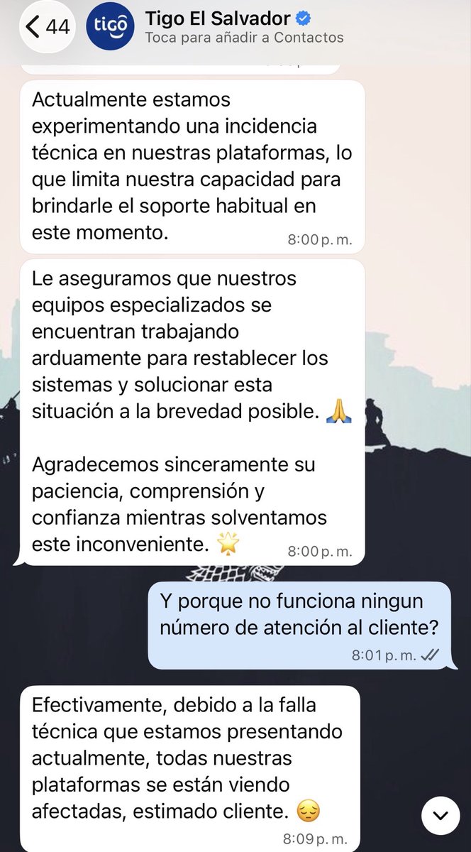 _Orantess's tweet photo. @Defensoria_910 @TigoElSalvador Todavía tienen problemas técnicos @TigoElSalvador ? https://t.co/krLI3MzoAI