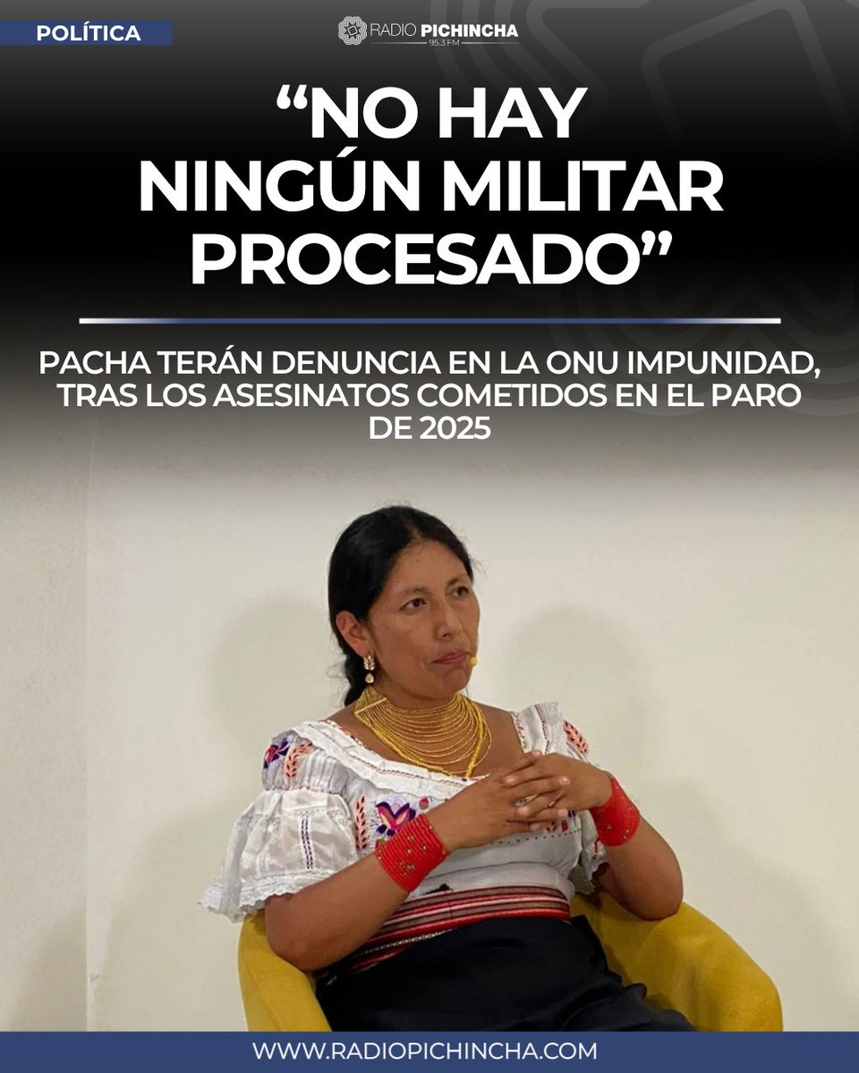 radio_pichincha's tweet photo. 🏛️#Política | En su intervención, Pacha Terán sostuvo ante el organismo internacional que existe una persecución política contra dirigentes sociales, como el que ocurre contra Guido Perugachi.
#LaRadioDeLasNoticias 
Los detalles⤵️
https://t.co/MLAQfp9FmR https://t.co/Cwtr7BYO7B