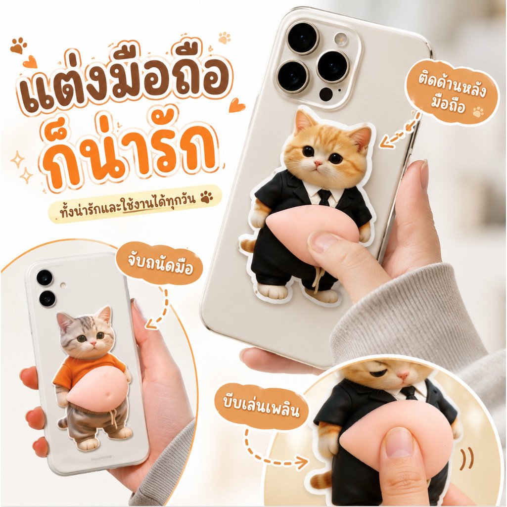 makeme__luv's tweet photo. น่ารักมากก ✨HOT✨สกุชชี่ท้องแมวสามมิติ Fidget ของเล่นบีบคลายเครียด น่ารักตกแต่งโต๊ะ เหมาะเป็นของขวัญผ่อนคลาย ในราคา ฿87 
#สกุชชี่ #แมว https://t.co/jUXWFEYtDE https://t.co/guBuvUPIsu