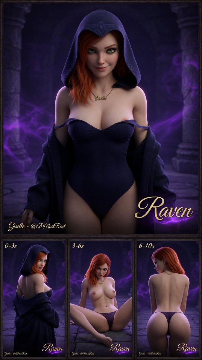 AImostReal's tweet photo. Azarath. Metrion. Zinthosโฆ and a whole lot of temptation.
Me as Raven โ cloaked in mystery, power, and pure seduction. ๐ค๐ซ๏ธ
The shadows are calling.
#Giselle #Raven #TeenTitans #DarkMagic #SpicyHour https://t.co/DYkorglXzq