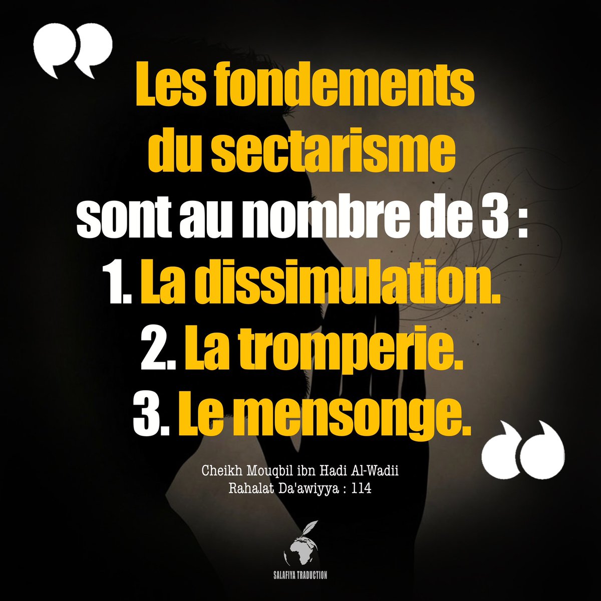 SalafiyaTrad's tweet photo. Leurs 3 fondements… https://t.co/HedyxWvURR