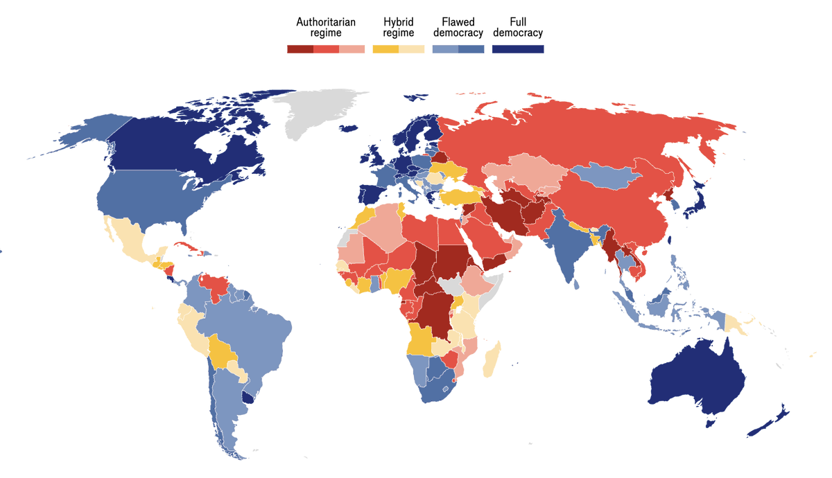 Accountable2019's tweet photo. En pleno apartheid, genocidio y etc, The Economist lleva 10 años dando a Israel alrededor de 7,8 sobre 10 en calidad democrática. Basta pa ver el nulo valor del índice. https://t.co/tMVTs31Ui6