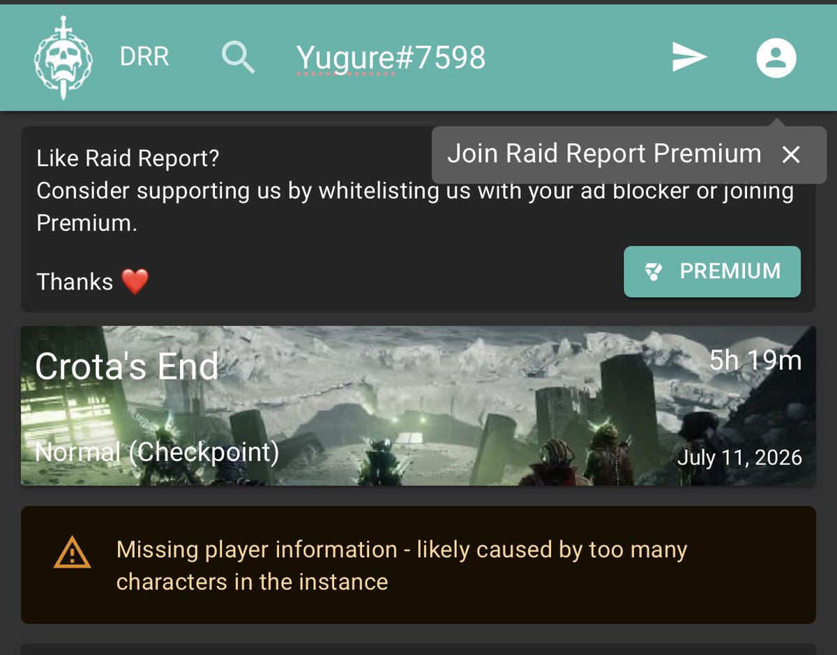 YugureFPS's tweet photo. This is your sign to NOT lfg master challenges + Featherlight in CE

(ir yuit is still alive)

I need therapy https://t.co/cRKO10jxVR