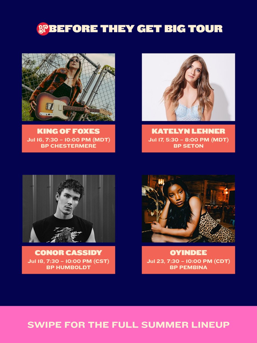 bostonpizza's tweet photo. You might be discovering your next favourite artist sooner than you think. 👀

We're continuing to bring live music vibes all summer long with our next lineup of emerging Canadian artists. Grab your free tickets in our bio.

#LiveAndLocal #BeforeTheyGetBigTour #BTGBT https://t.co/UN4Bpu2W2C
