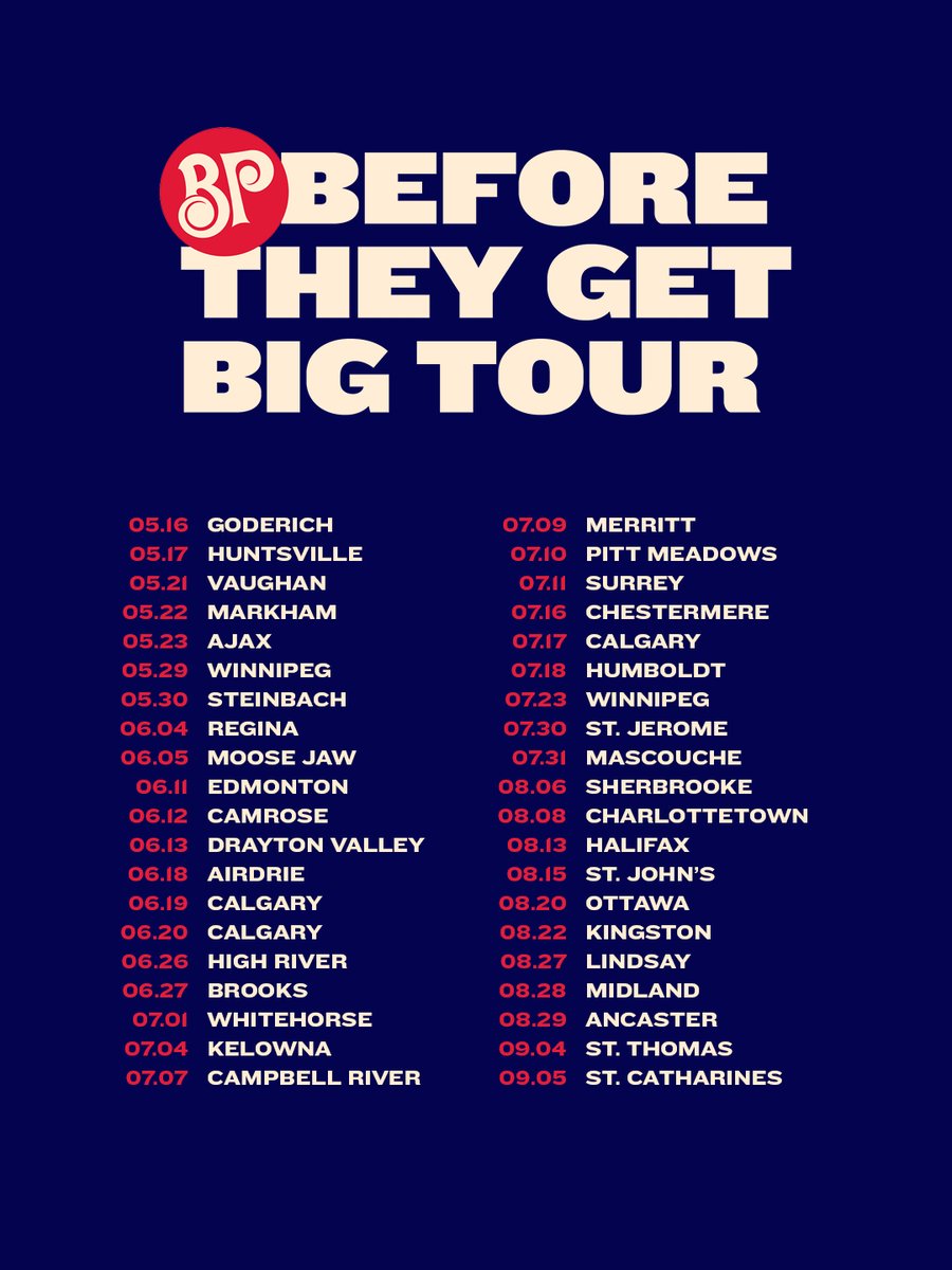 bostonpizza's tweet photo. You might be discovering your next favourite artist sooner than you think. 👀

We're continuing to bring live music vibes all summer long with our next lineup of emerging Canadian artists. Grab your free tickets in our bio.

#LiveAndLocal #BeforeTheyGetBigTour #BTGBT https://t.co/UN4Bpu2W2C