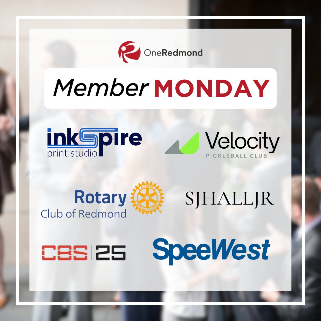 OneRedmond's tweet photo. ✨ Member Monday ✨
Please join us in welcoming our newest OneRedmond members!

👏 Rotary Club of Redmond
👏 Cad-Based Solutions, Inc.
👏 Spee West Construction Co.
👏 SKP VELOCITY LLC
👏 Sjhalljr
👏 Inkspire Print Studio https://t.co/yCd8huTSn4