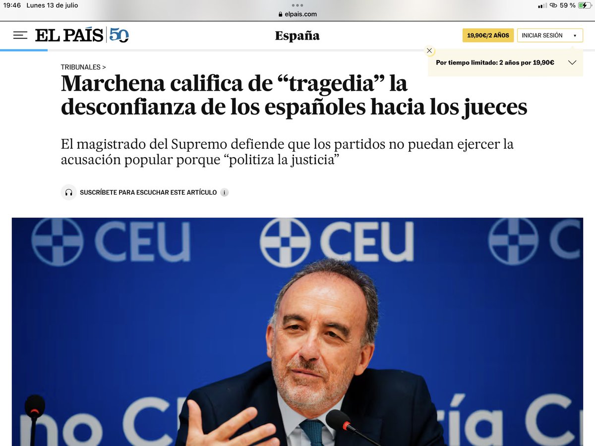 gortiz48's tweet photo. Efectivamente #JuezMarchena lo que ocurre con la Justicia es una tragedia para la democracia y Vds. son culpables. https://t.co/3ZcIExrWUe