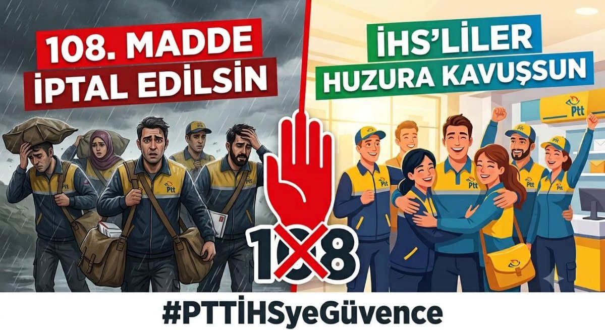 ercoosen's tweet photo. ●İHS’LİLERE KADRO 
●AYRIMCILIĞA HAYIR
●İNSANCA BİR ÜCRET 
●GÜVENCELİ İŞ
●GÜVENLİ GELECEK 

#PTTihsyeGüvence https://t.co/djHqlrqVZ6