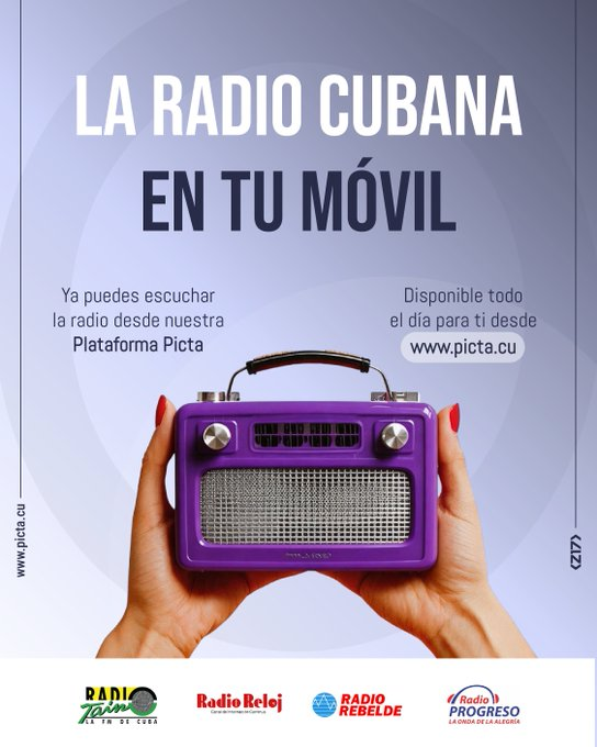 LimontaFrometa's tweet photo. 💥 La Radio Cubana desde tu movil
👉 Ahora con nuestras emisoras nacionales en #Picta.
👉También puedes descargar gran variedad de contenido: películas, series, novelas y más.
👉Descarga #Picta en https://t.co/8Y2Kk3nDeV
#ConectadosALoNuestro https://t.co/CrhYf2JWaz