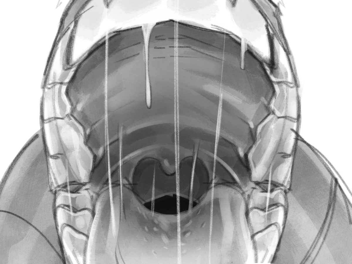 PlzOpenTheDoor8's tweet photo. CW: VORE - Detailed mouth close ups with a lot a saliva

Did some maw shots today because I have a lot of fun drawing them and I know some of you people want to get swallowed by Caine. https://t.co/17ZFGF04hr