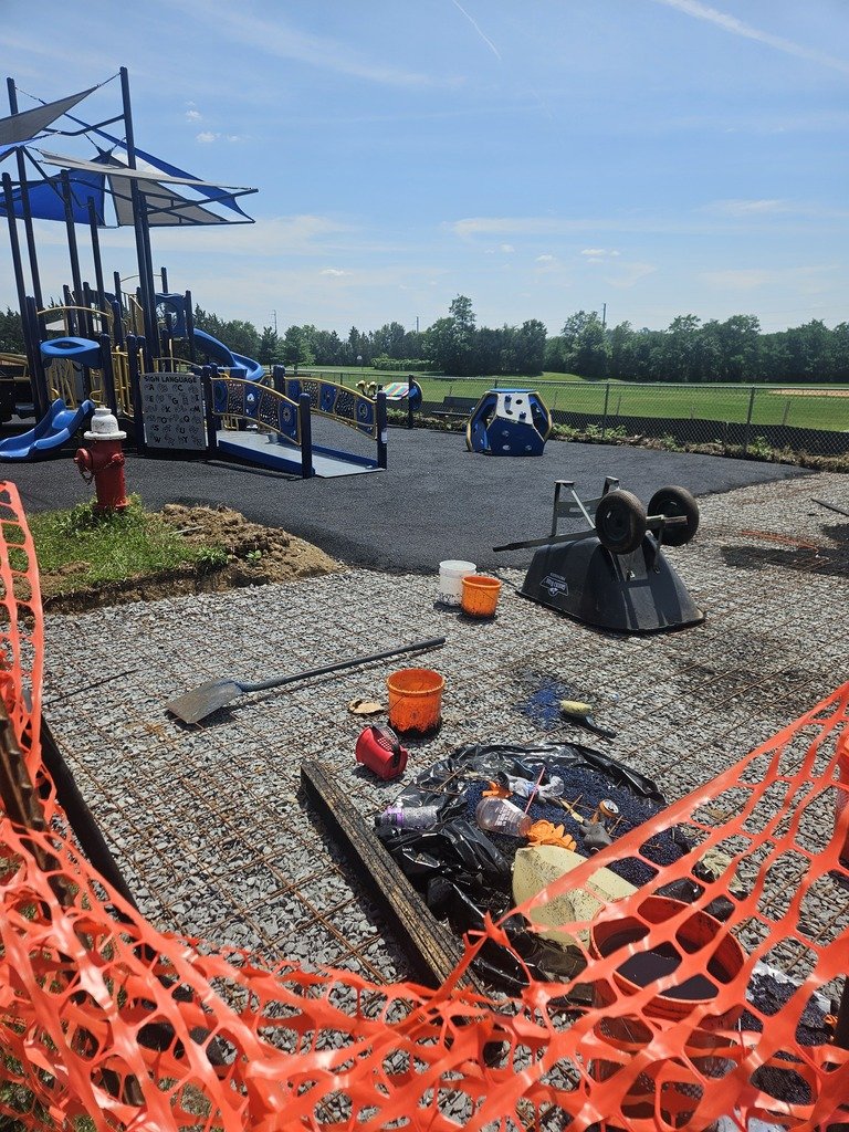 Tolbert_ES's tweet photo. Playground construction continues! Look at the tremendous progress! https://t.co/QGy7zGRf8w