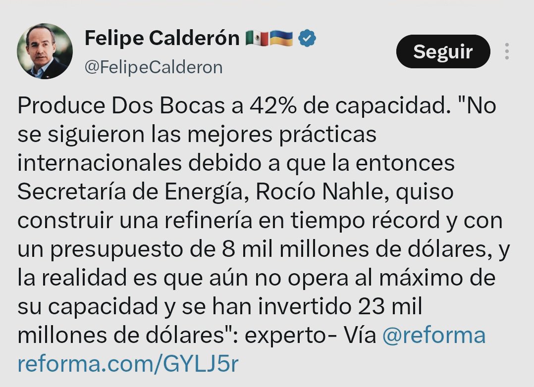 Jime2002_'s tweet photo. Y aún así, Dos Bocas produce más que tu maldita barda, @FelipeCalderon. https://t.co/14mbRzOuuX