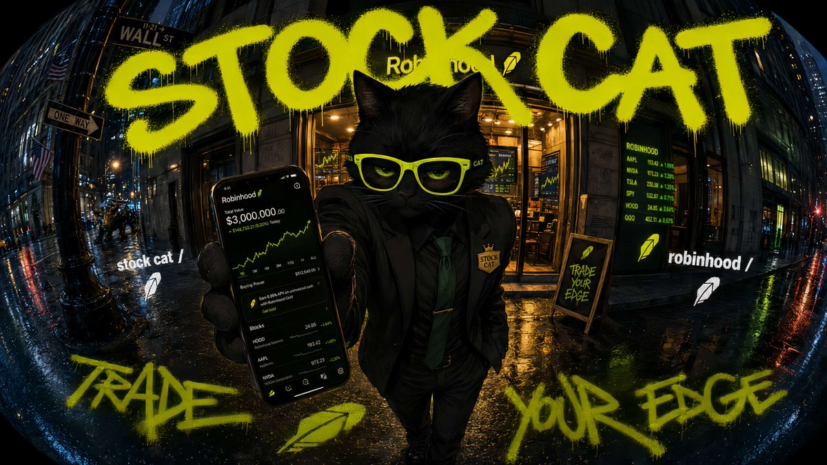 STOCKCAT_ROBIN's tweet photo. TRADE YOUR EDGE. 

Open the app, secure your position, and own your future. The streets are ours.  $SCAT https://t.co/rmcOXkDNWG