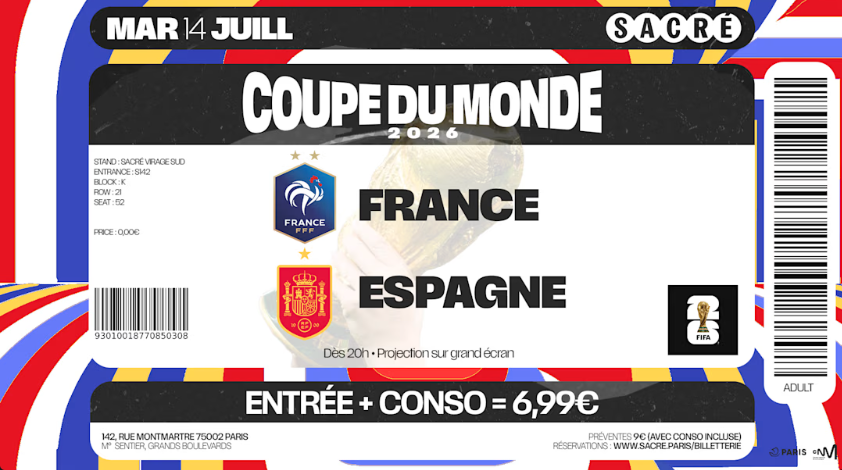 sofoot's tweet photo. PROJO 🇫🇷🇪🇸 @BELLEVILLOISE : SOLD OUT !

Quand il y en a plus, il y en a encore : on organise une nouvelle projo au Sacré. Limitée à 400 places ! 🎟️🎟️ https://t.co/O249ECenUD