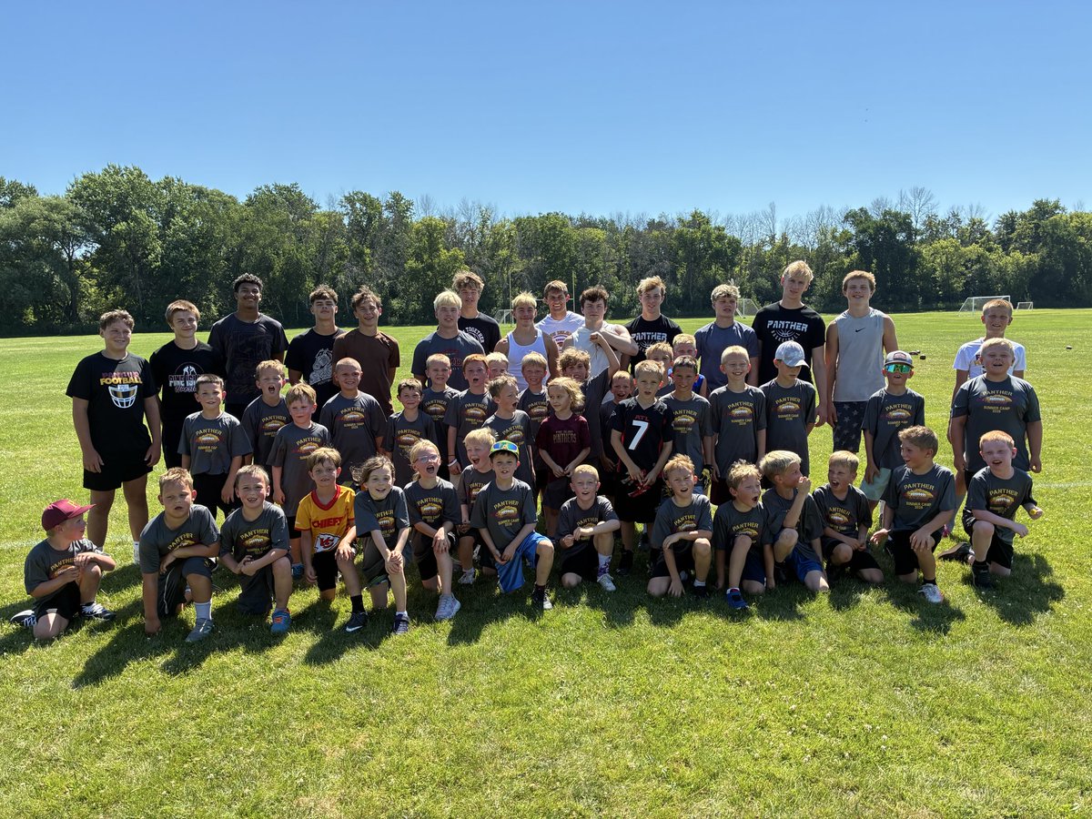 PIFootball's tweet photo. Kicked off youth camp today with a couple great groups of Panthers. Welcoming them to the Family. #FTC https://t.co/9hhXkI3etg