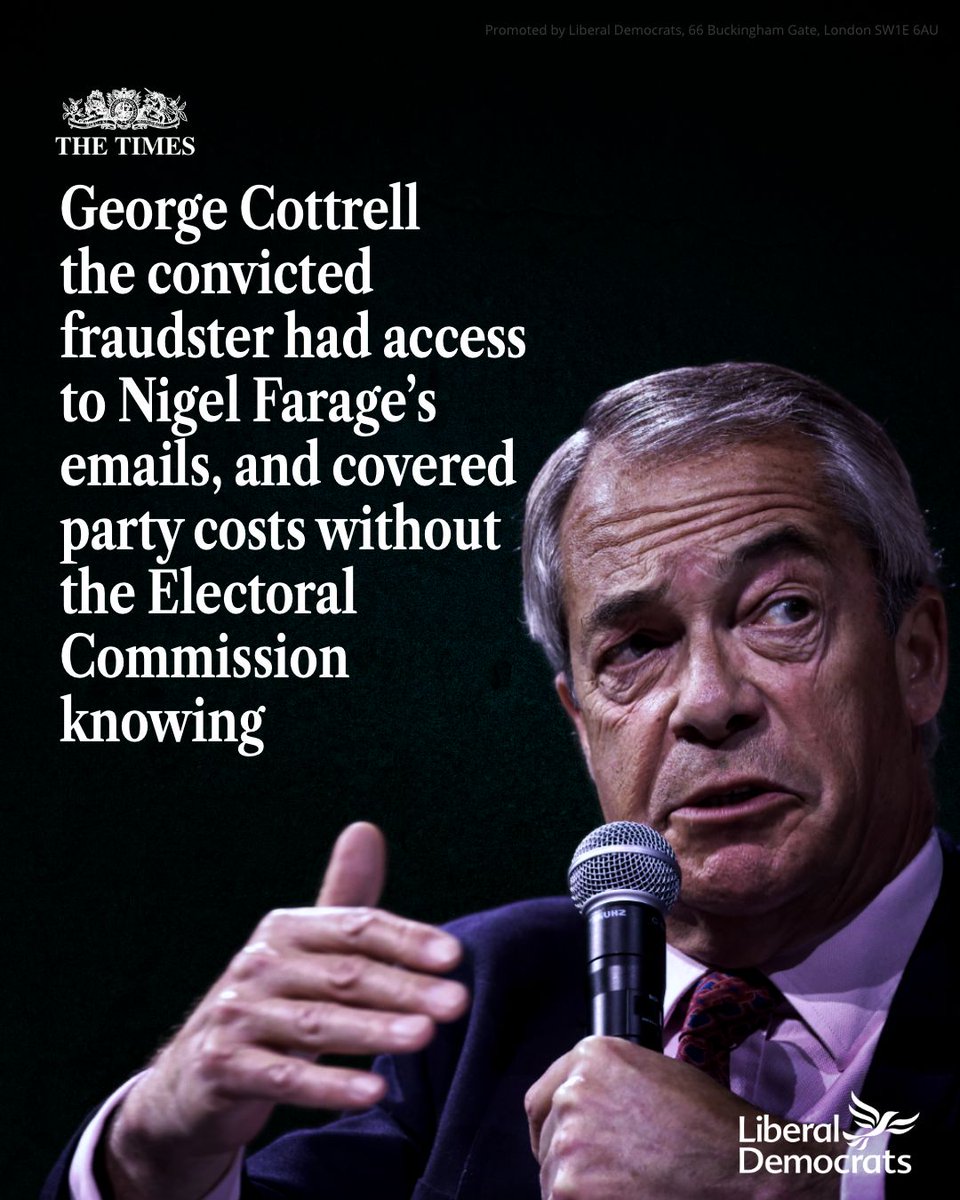 LibDems's tweet photo. Farage isn't fighting for Britain. He's fighting  for the highest bidder. https://t.co/213N7pJxix