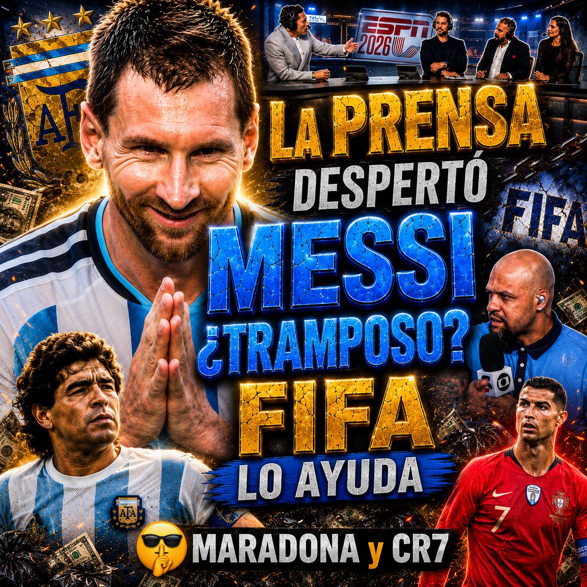 arielipillo's tweet photo. 🤬 La PRENSA y el MUNDO se DIERON CUENTA de que MESSI es TRAMPOSO y la FIFA lo AYUDA 🤫 MARADONA y CR7

👉 https://t.co/0IPbiJpi1M https://t.co/hfkINsetlH