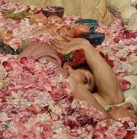 _ArtMuseum's tweet photo. Details: The Roses of Heliogabalus, by Lawrence Alma-Tadema (1888) https://t.co/o4TvFj0Y2h
