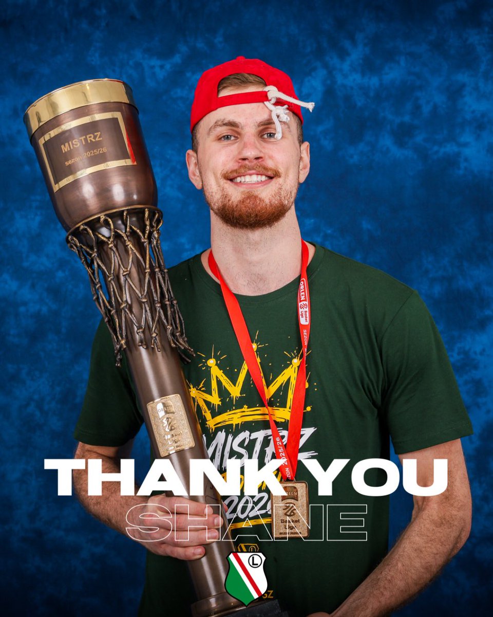 LegiaKosz's tweet photo. THANK YOU, SHANE! 👏

Po sezonie 2025/2026 spędzonym na wypożyczeniu w naszych barwach, Shane Hunter wraca do Maccabi Tel Aviv 🏀

Dziękujemy za walkę, zaangażowanie i wkład w zdobycie mistrzostwa Polski! 🏆

#legiakosz #legiawarszawa #plkpl #basketball #warszawa https://t.co/T1gUmaivF1