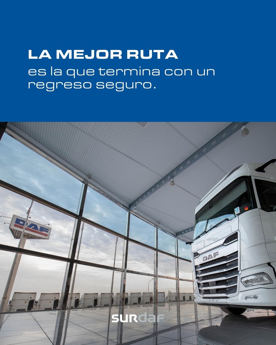 surdafVI's tweet photo. 🚛 Cada kilómetro cuenta.

La seguridad depende del vehículo, pero también de quien lo conduce.

Respetar los descansos, mantener la atención y revisar el camión antes de cada ruta marca la diferencia.

En DAF, conducir con seguridad es conducir con compromiso. https://t.co/T6ZZoYHgaO