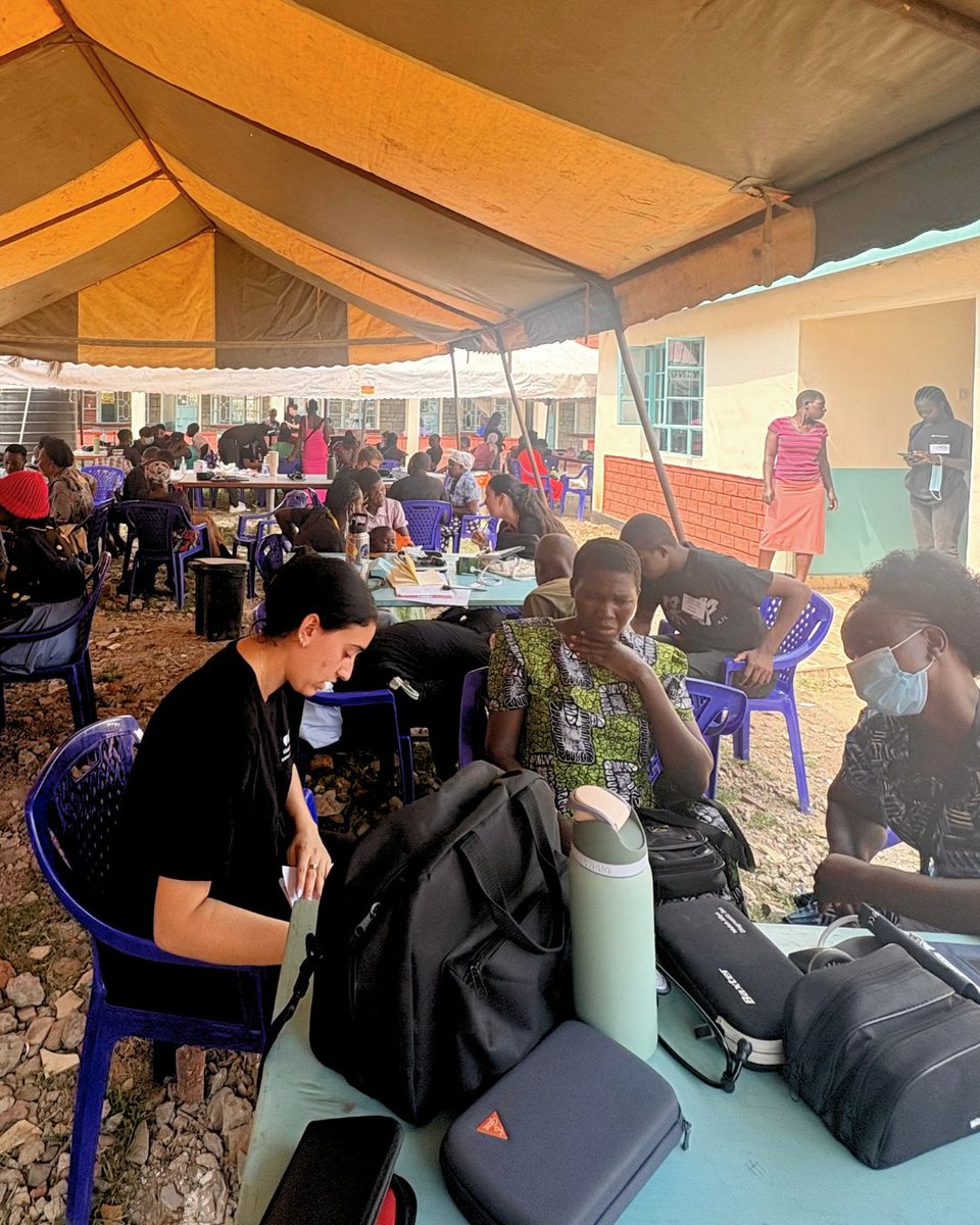 KansasCityU's tweet photo. A group of KCU medical students traveled to Kenya, where they worked alongside local health care teams to help provide patient care. They assisted with filling prescriptions, administering needed injections and much more! https://t.co/ngxyi0BQku