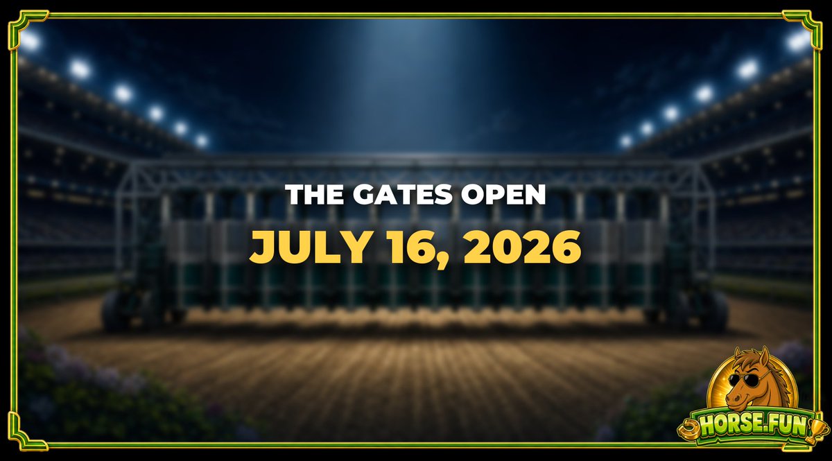 PlayHorseFun's tweet photo. The countdown starts now.

https://t.co/raJnAh02tY launches July 16. 🐎

See you at the gates. https://t.co/Vle5L6ZwPG