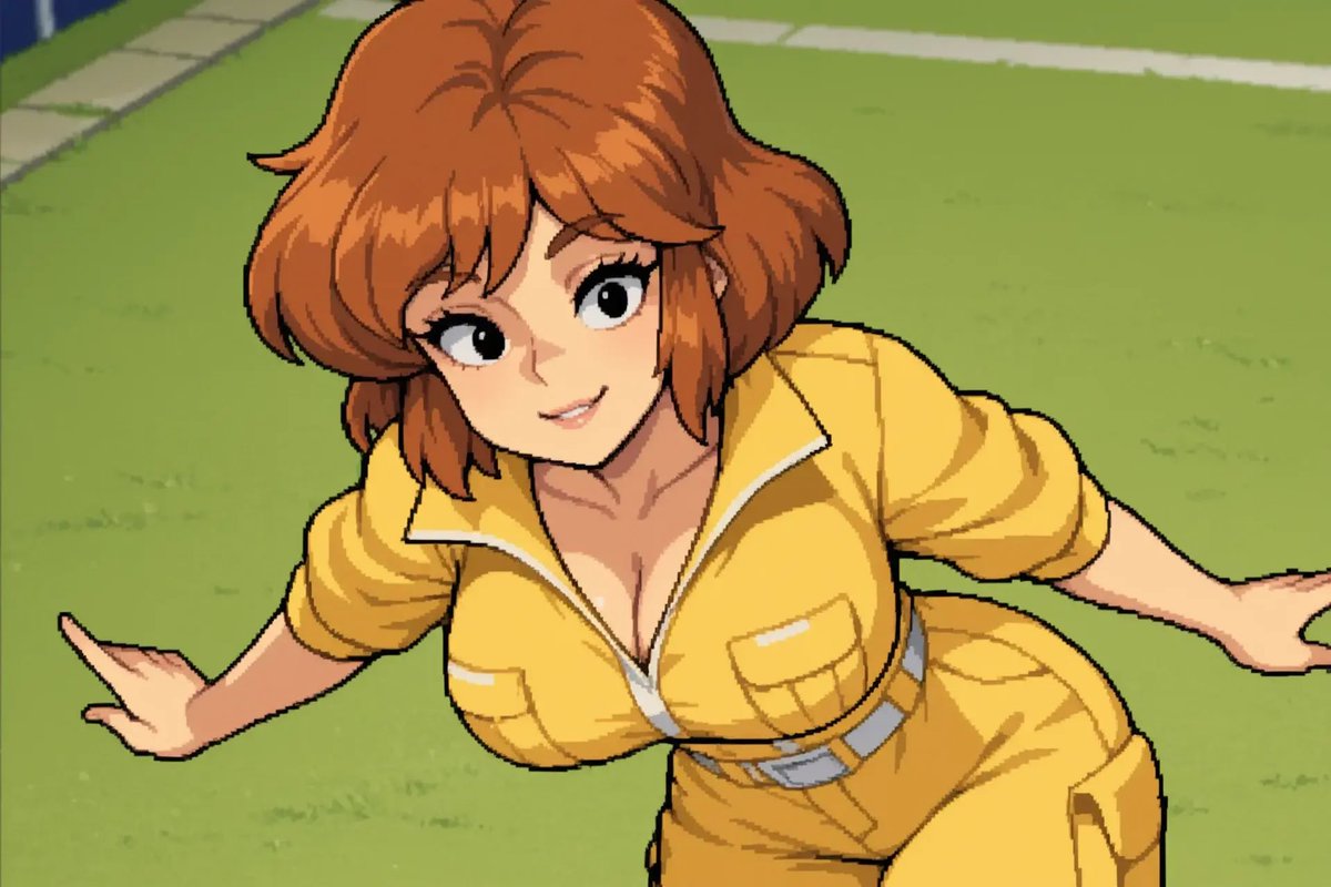 DirtmasterAi's tweet photo. Should I make more NSFW art of April O’Neil, perhaps getting gangbanged by the turtles. #tmnt #apriloneil #teenagemutantninjaturtles #hentai #nsfw #aiporn #porn #boobs #tits #sexy #gooner #cartoon #cartoonporn https://t.co/UUVAWWITtL